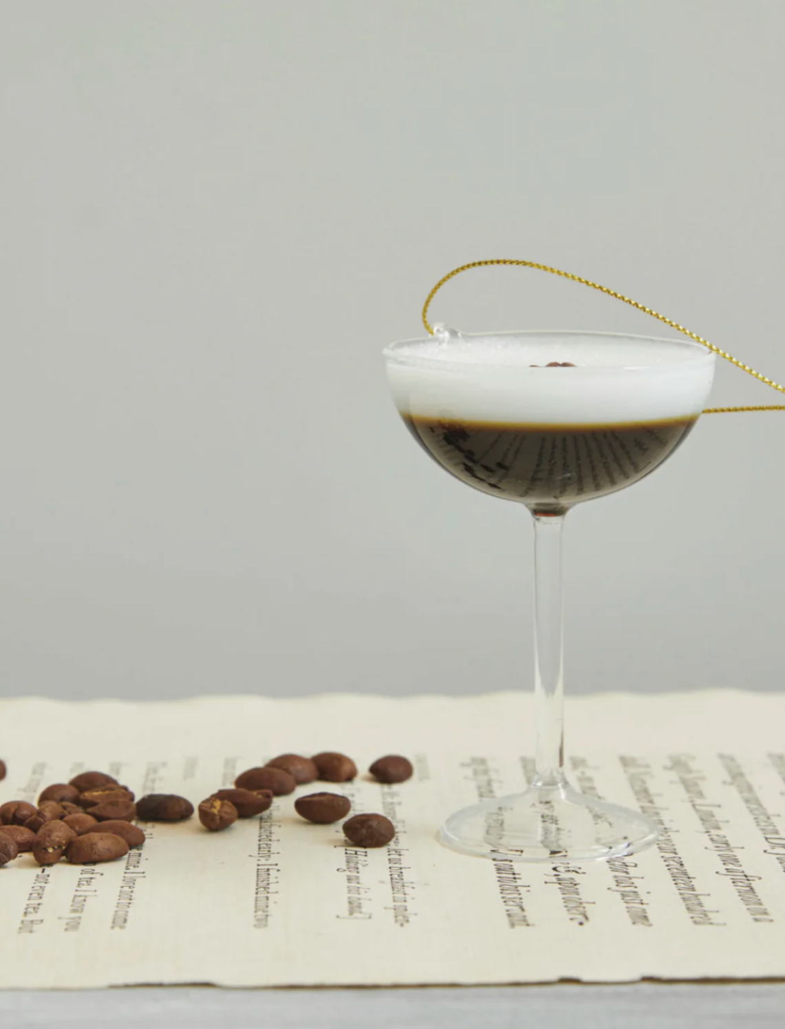 Glass Espresso Martini Ornament