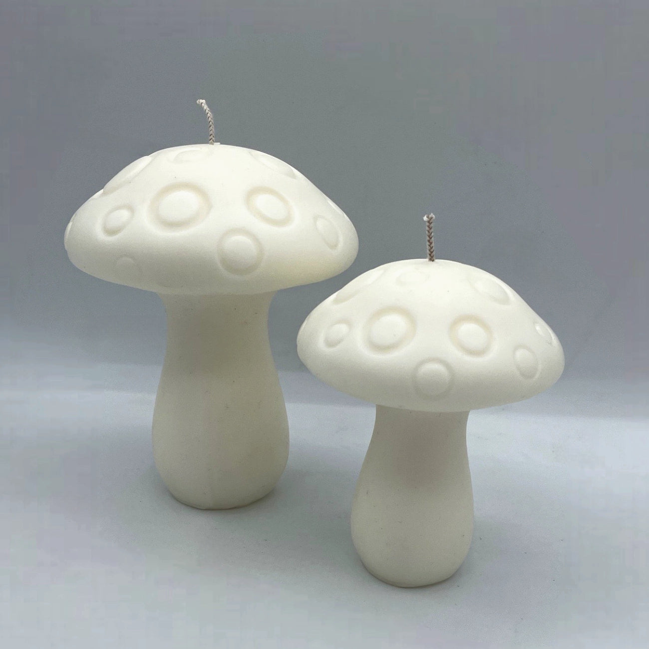 White Shroomies Small Candle