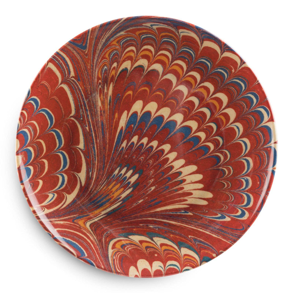 Forster Library 10.5" Marbled Melamine Dinner Plates - Set of 4