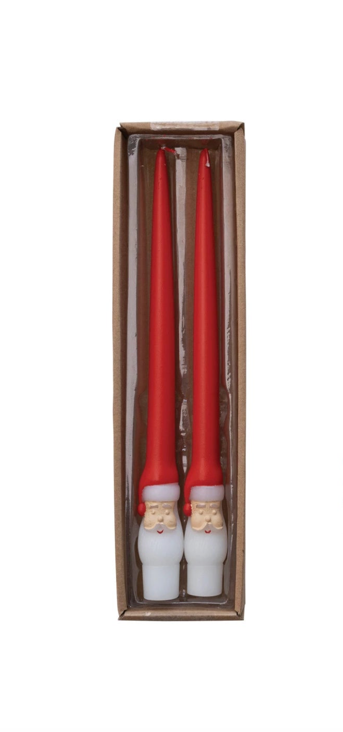Santa Taper Candles