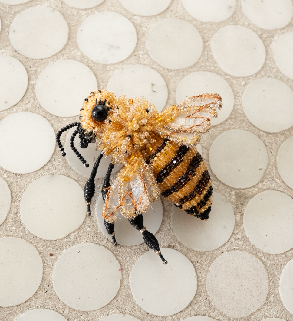 Honeybee Yellow Brooch