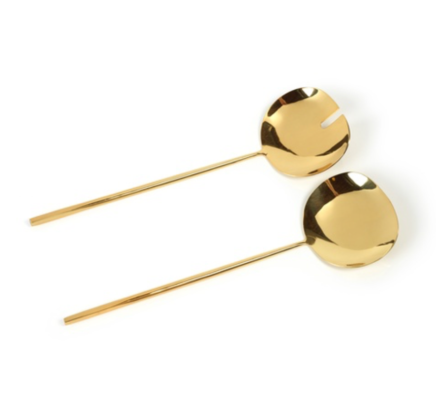 Dainty Polished Gold Server Set