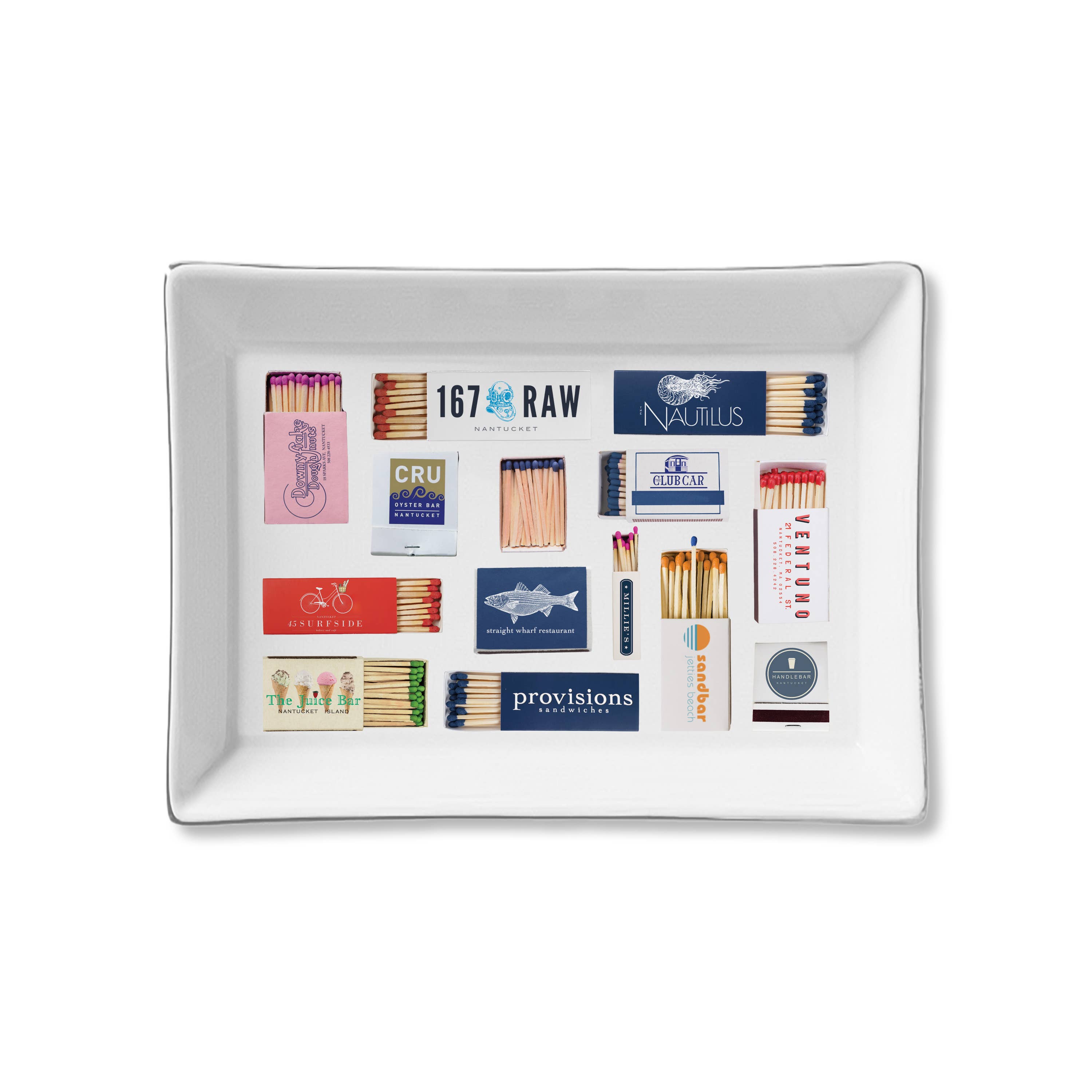 Nantucket Matches Ceramic Tray