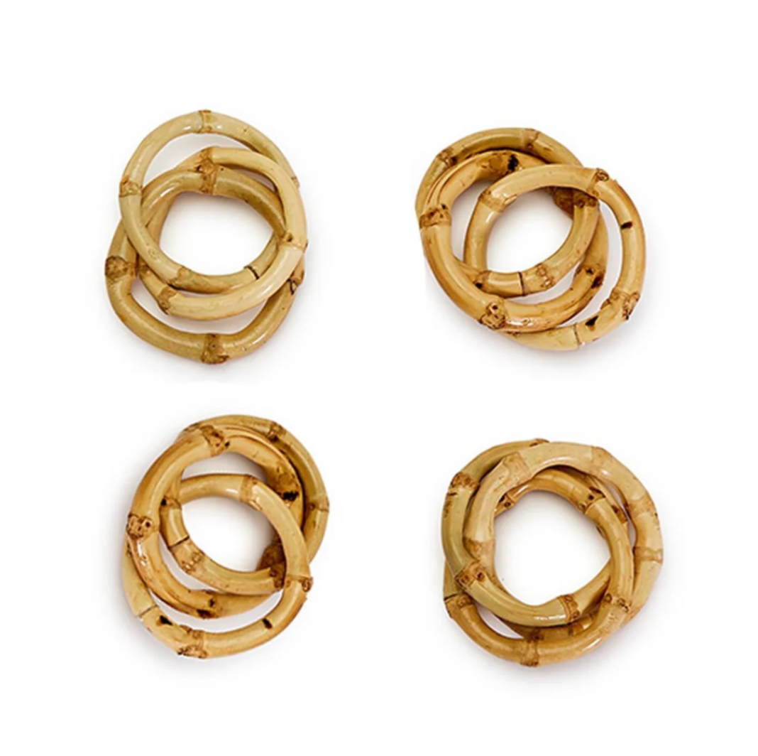 Set of 4 Bamboo Napkin Rings