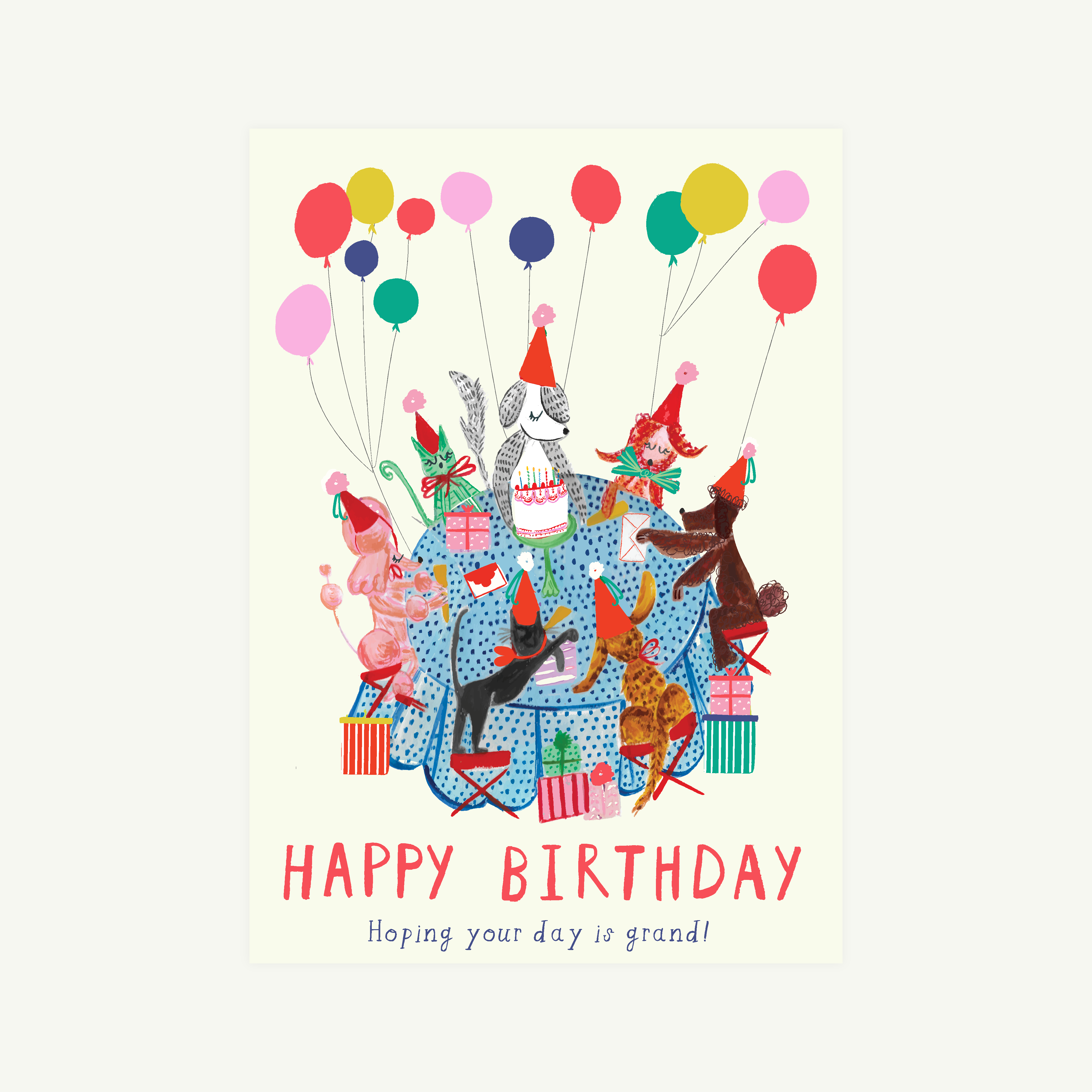 Dog Party Birthday Card