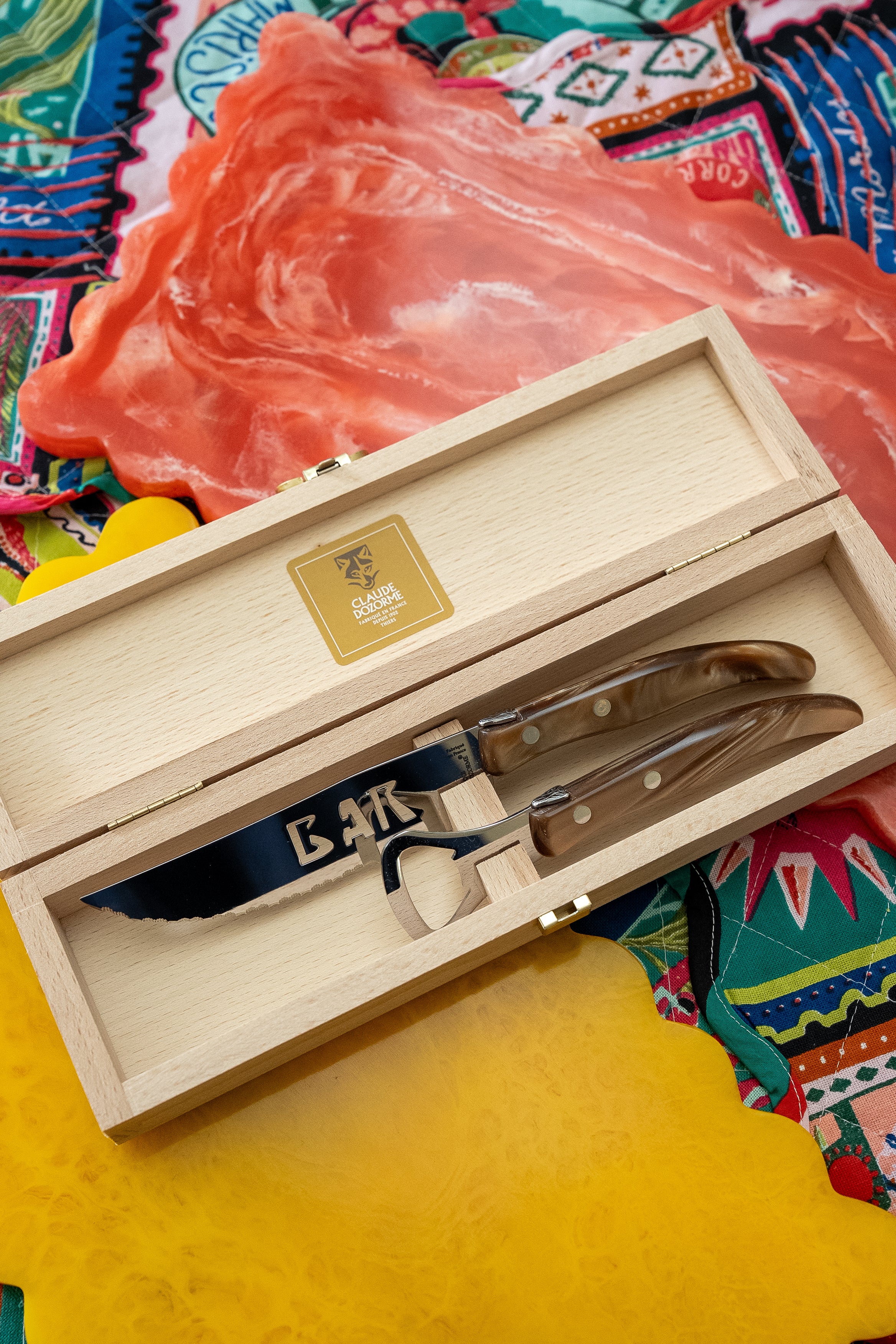 Wood box of Berlingot 2P Bar set capuccino handle