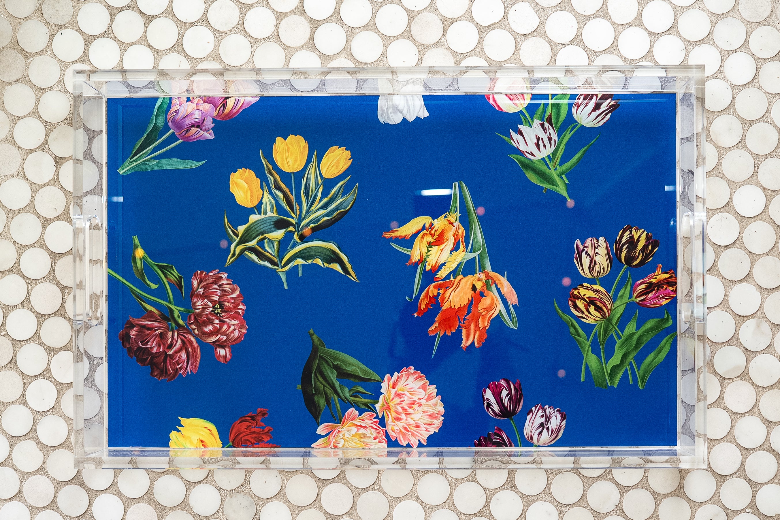 Etudes de Fleurs Blue Tray