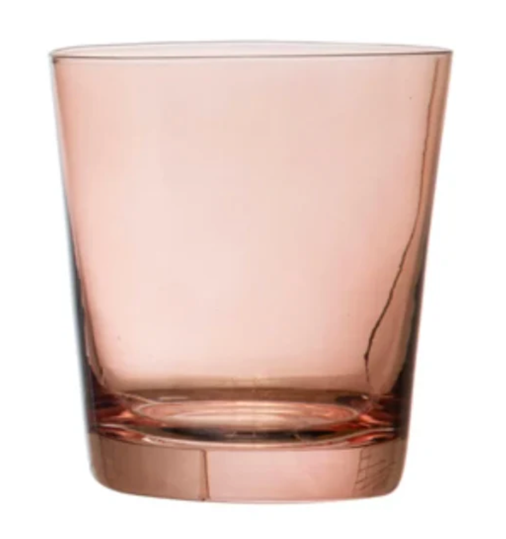 Low Ball Drinking Glass - Pink