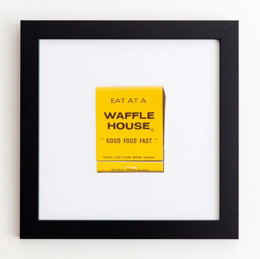 Waffle House Matchbook Print - Black Frame