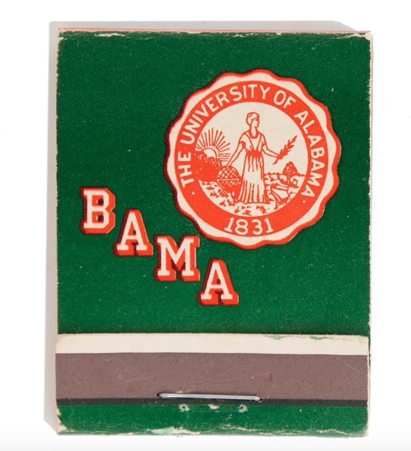 University of Alabama (Green) Matchbook Print -  Print Only