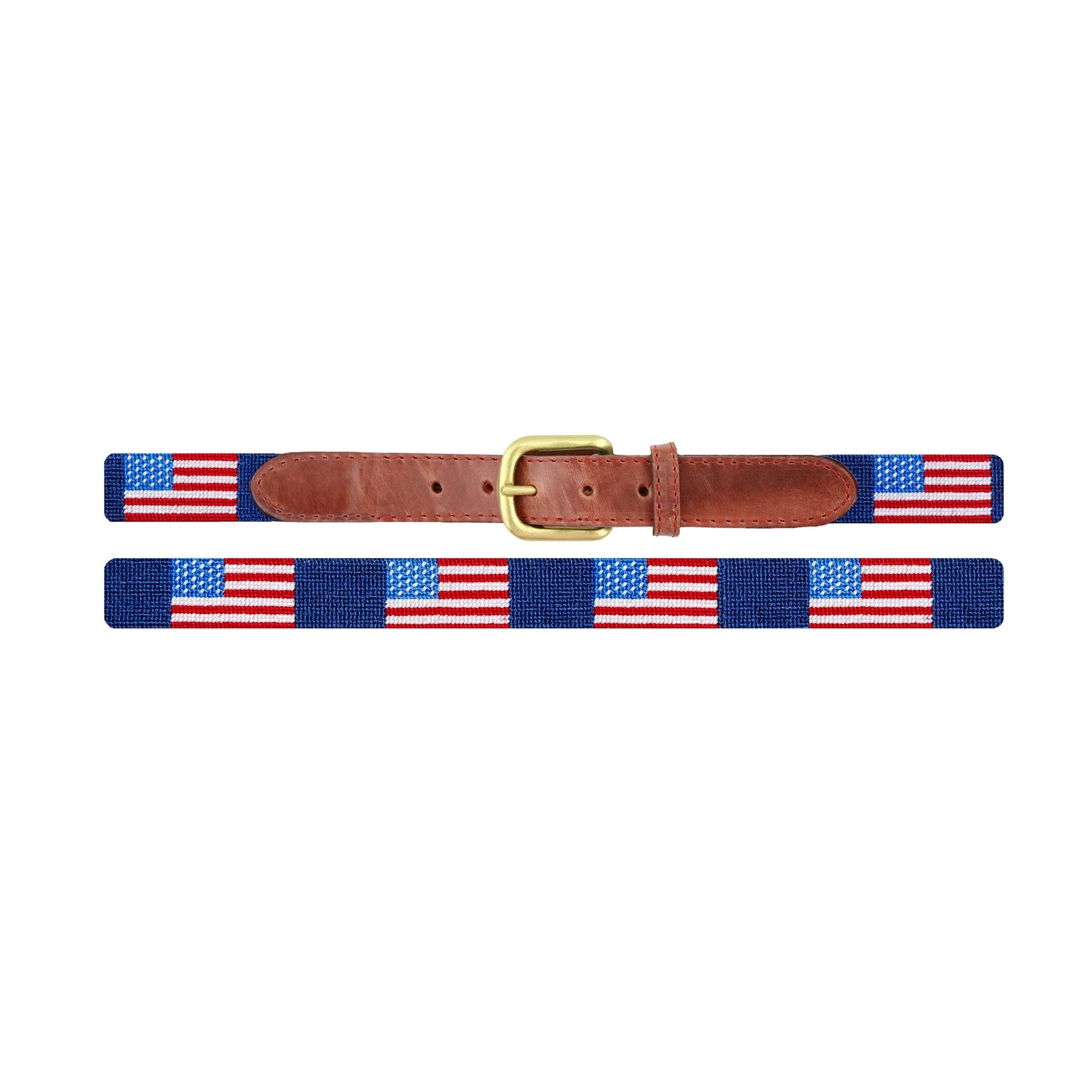 American Flag Needlepoint Children's Belt