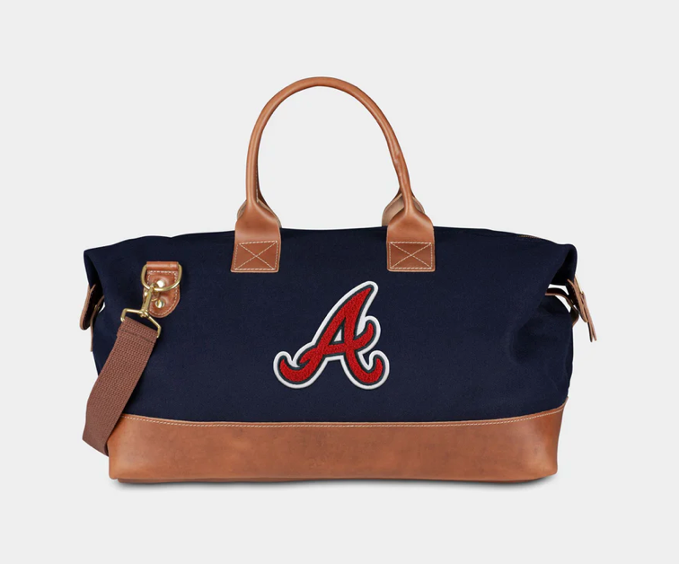 Atlanta Braves "A" Navy Weekender Duffle Bag