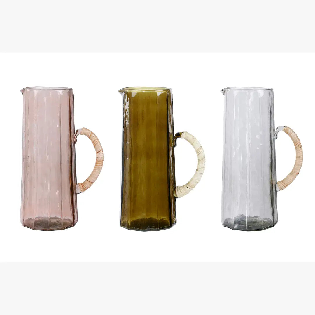 Natural Hammered Water Pitcher