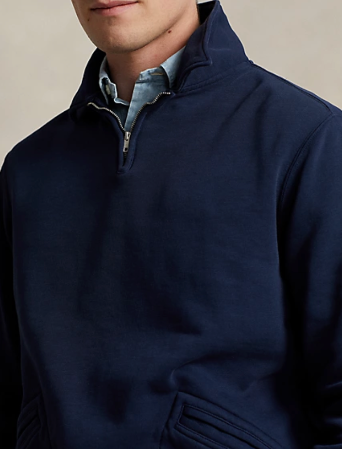 Long Sleeve Vintage Fleece 1/4 Zip Sweatshirt
