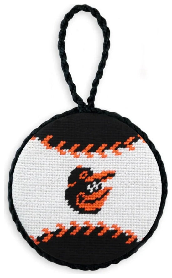 Baltimore Orioles Needlepoint Ornament