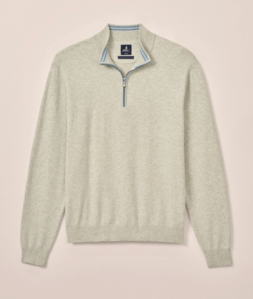 Desmond Plaited Cotton Blend 1/4 Zip Sweater