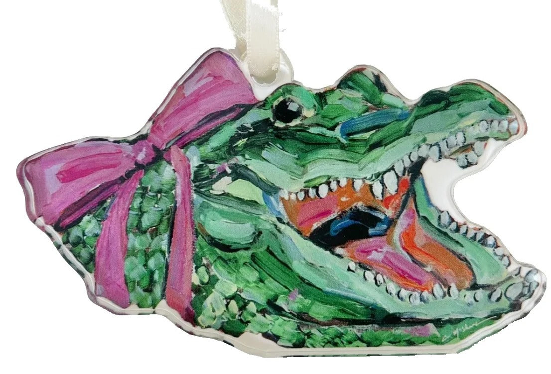 Gator Girl Acrylic Ornament