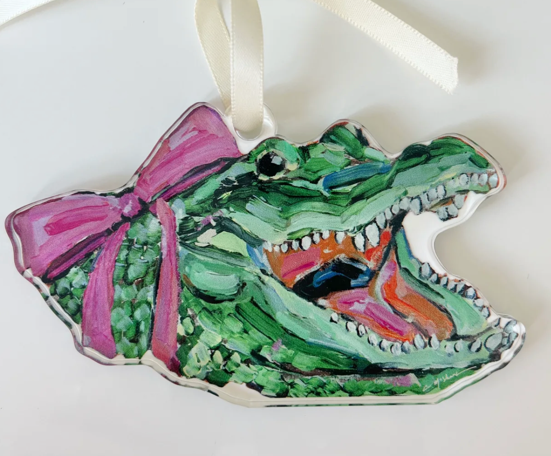 Gator Girl Acrylic Ornament