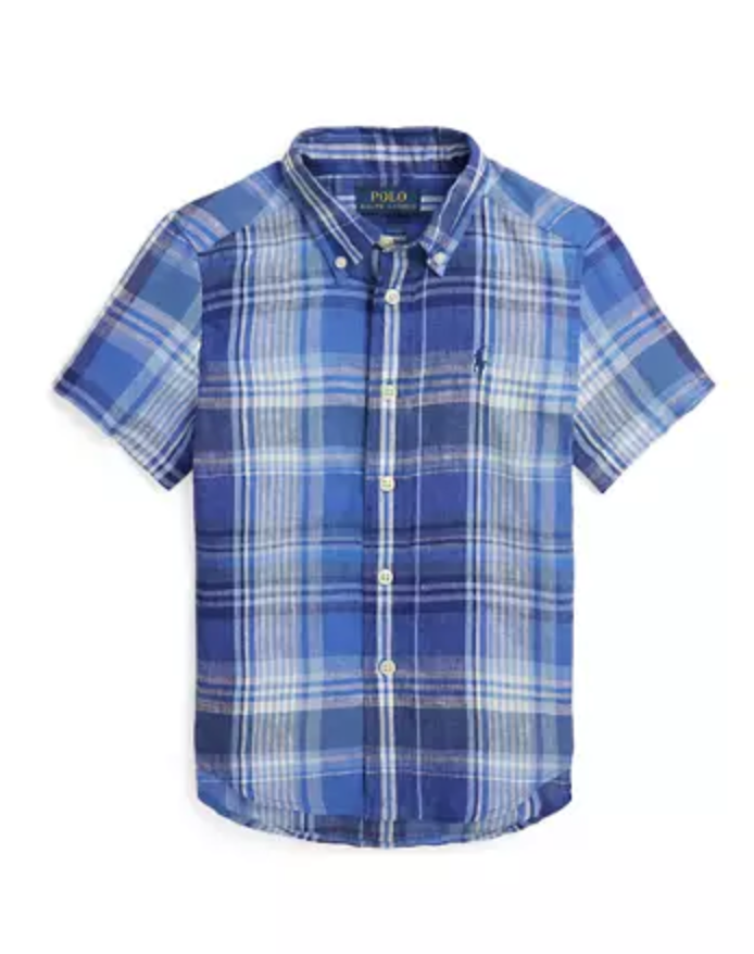 SHORT-SLEEVE LINEN SPORT SHIRT