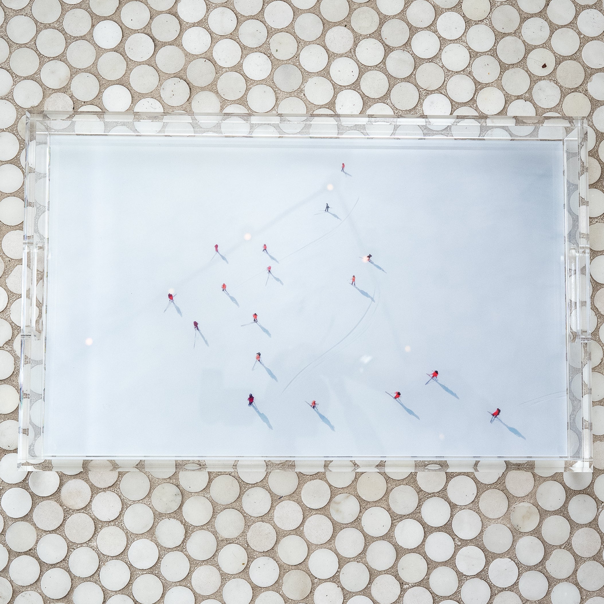 Aerial Group Skiing Tray