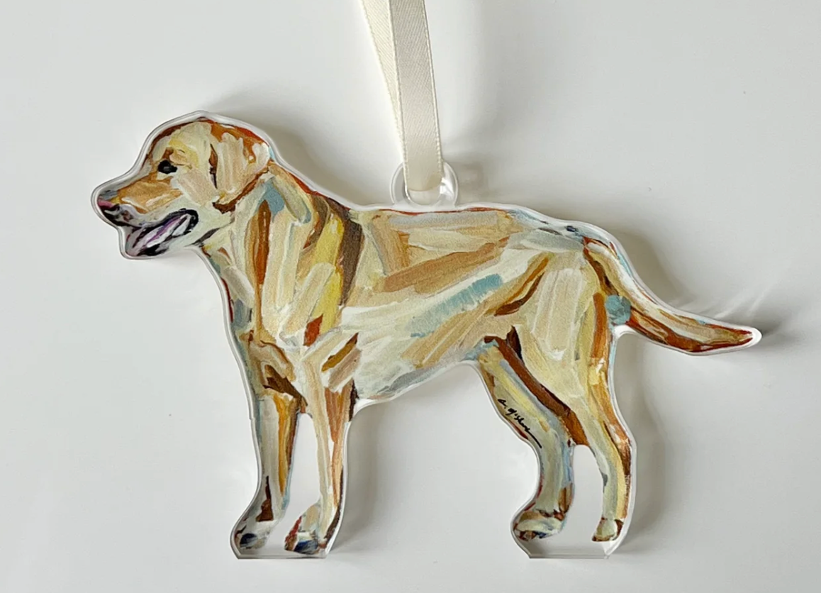 Yellow Lab Acrylic Ornament