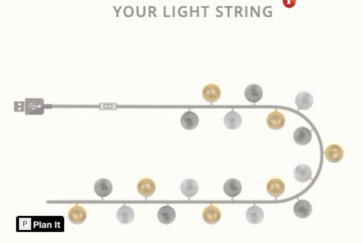 Strand of 20 Cotton Ball String Lights