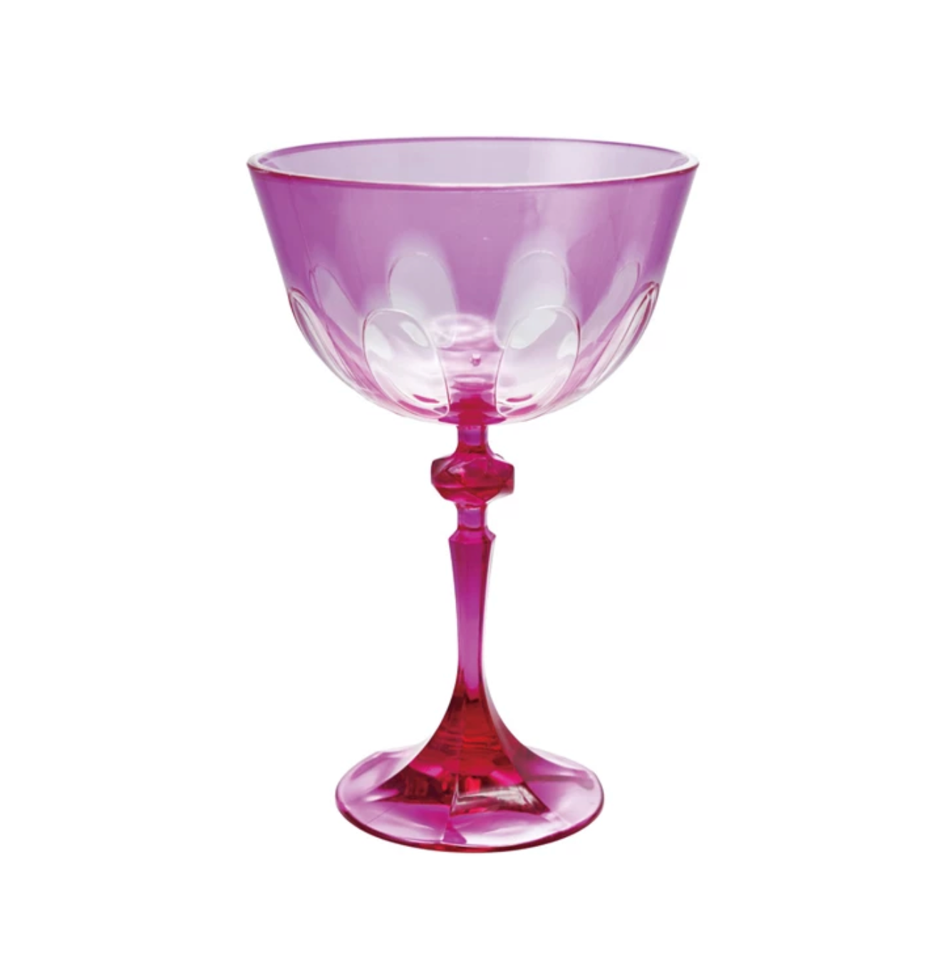 Fuchsia Stemmed Wine Glass