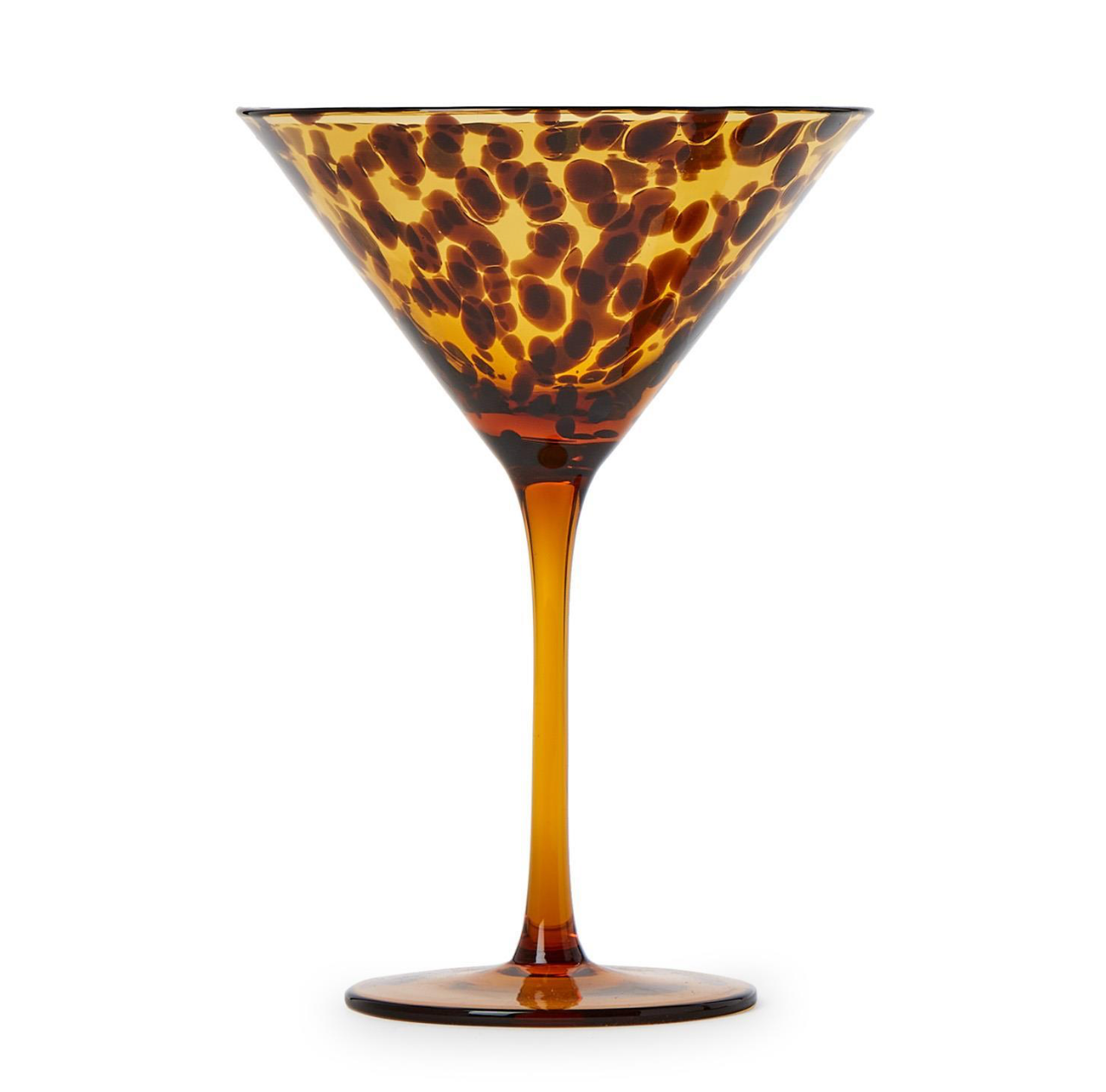 Tortoise Print Martini Glasses