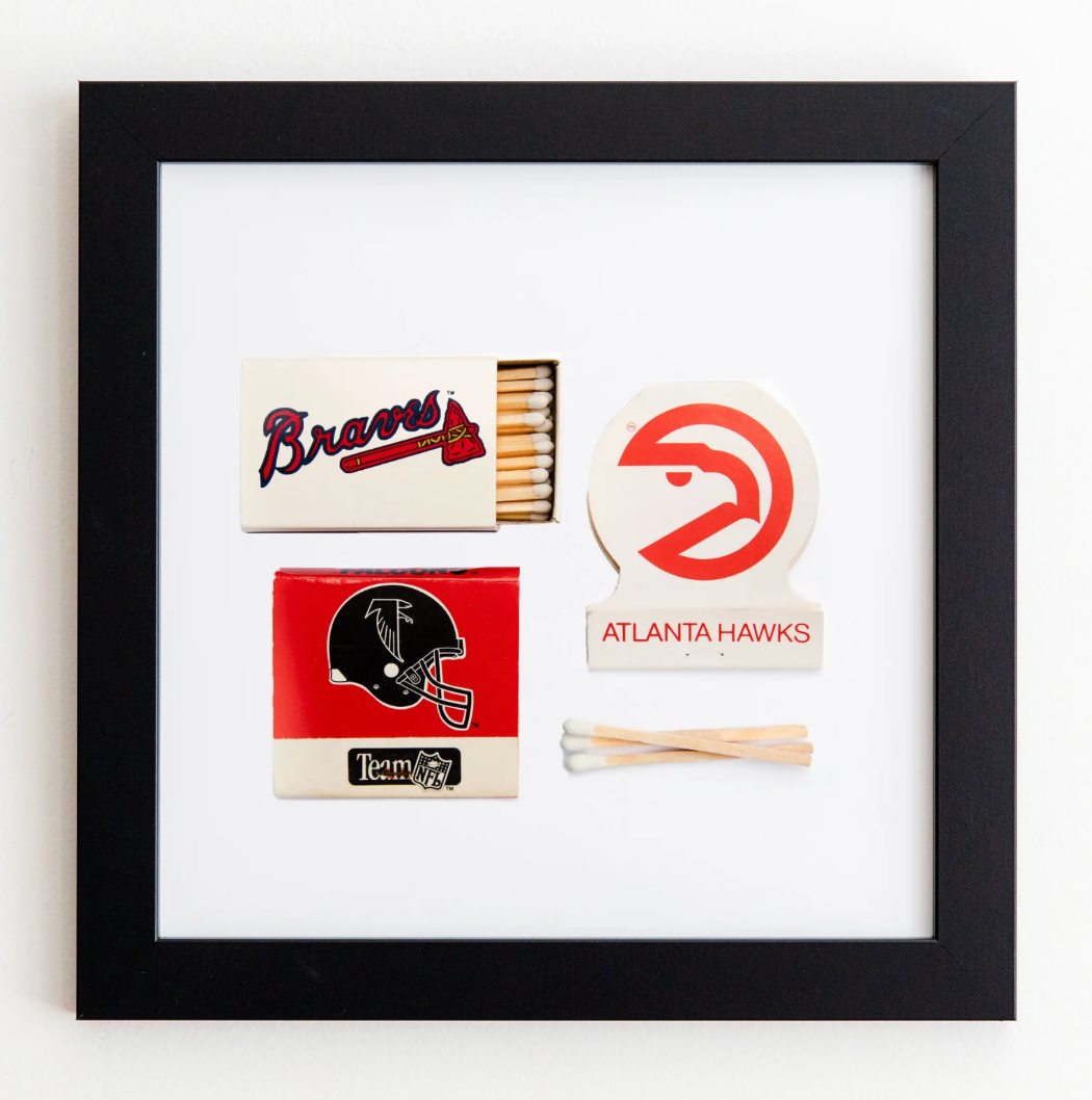 Atlanta Home Team Collage Black Frame