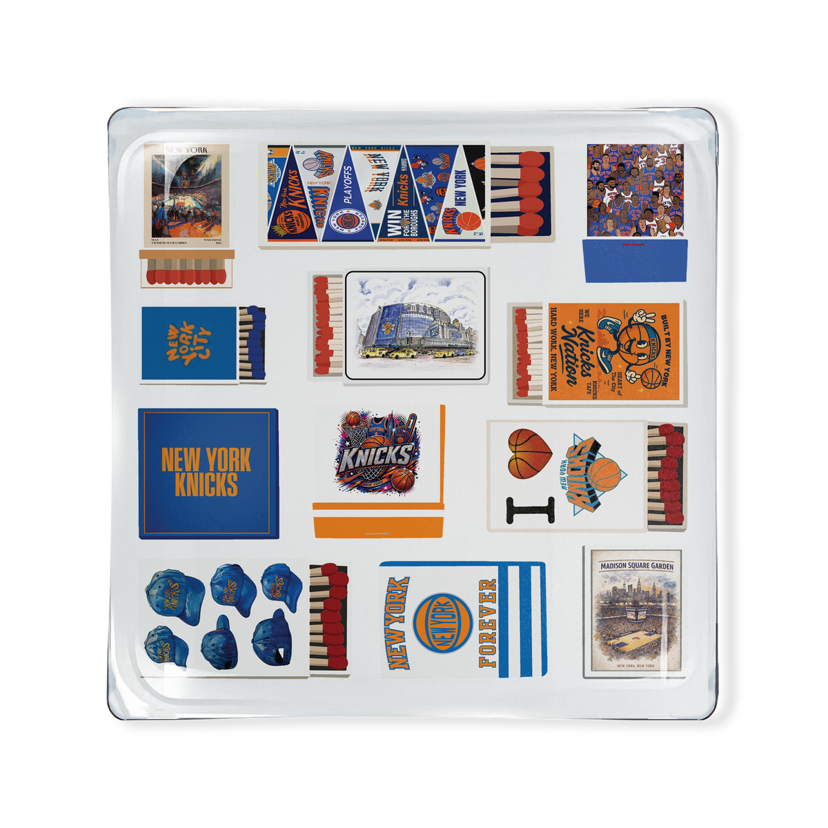 Knicks Glass Tray