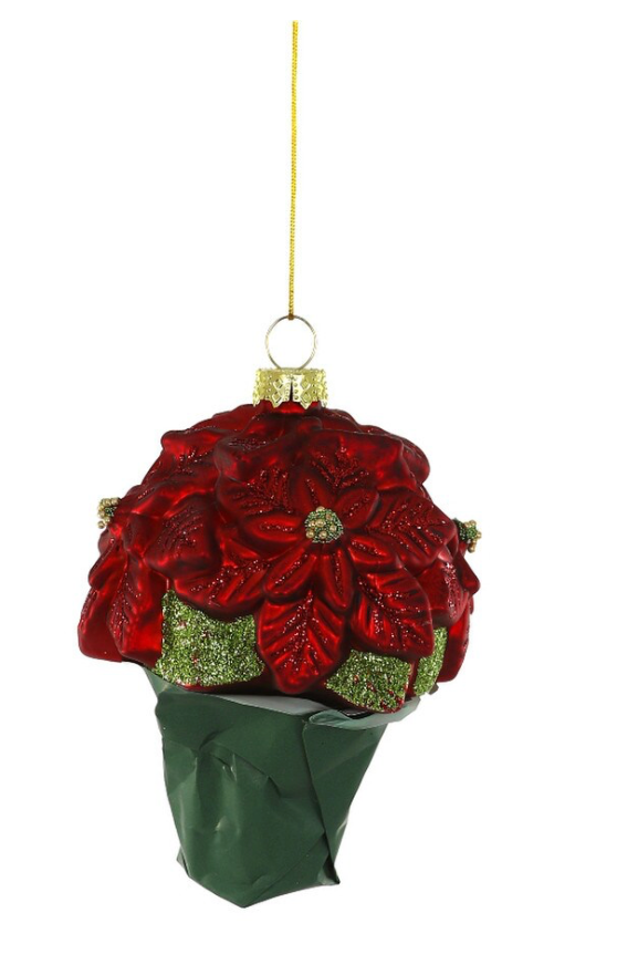 Grocery Store Poinsettia Ornament