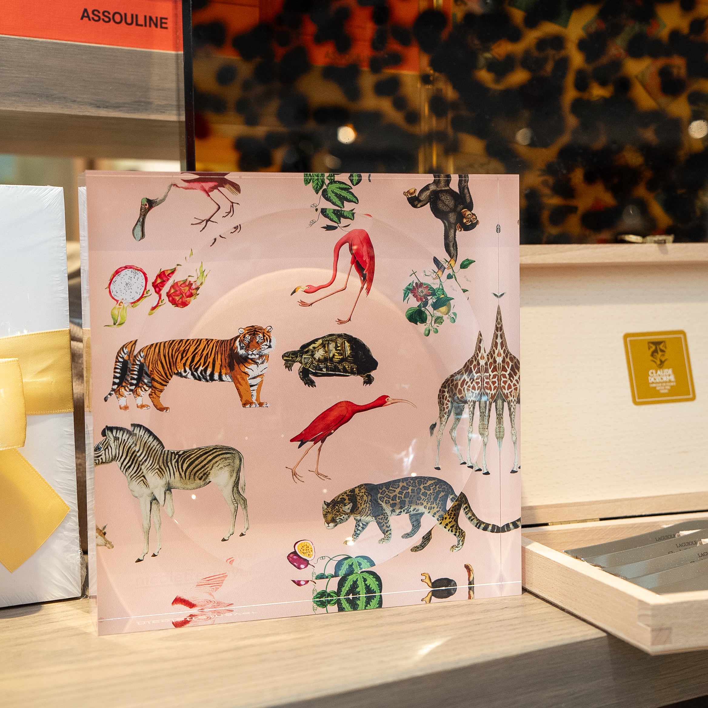 Exotic Flamingo acrylic candy dish