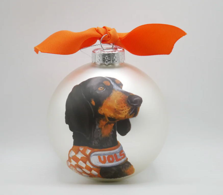 Tennessee Mascot Glass Ornament