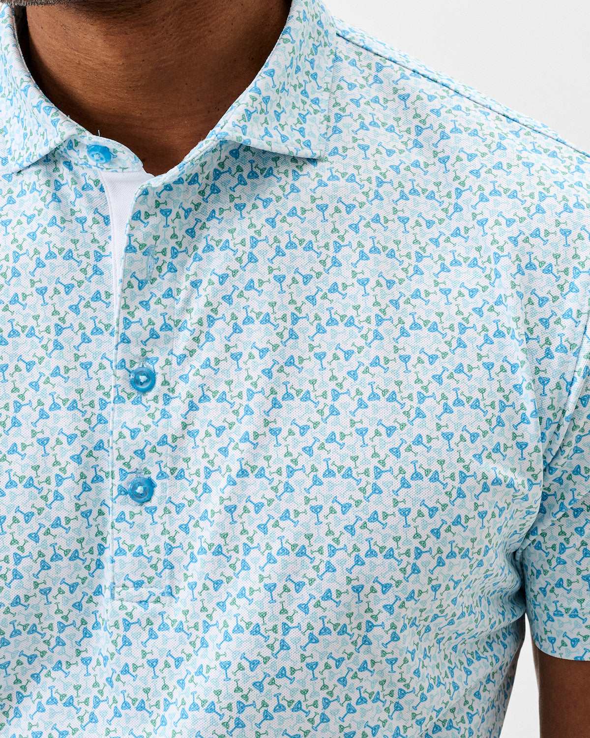 Cocktail Time Performance Mesh Polo