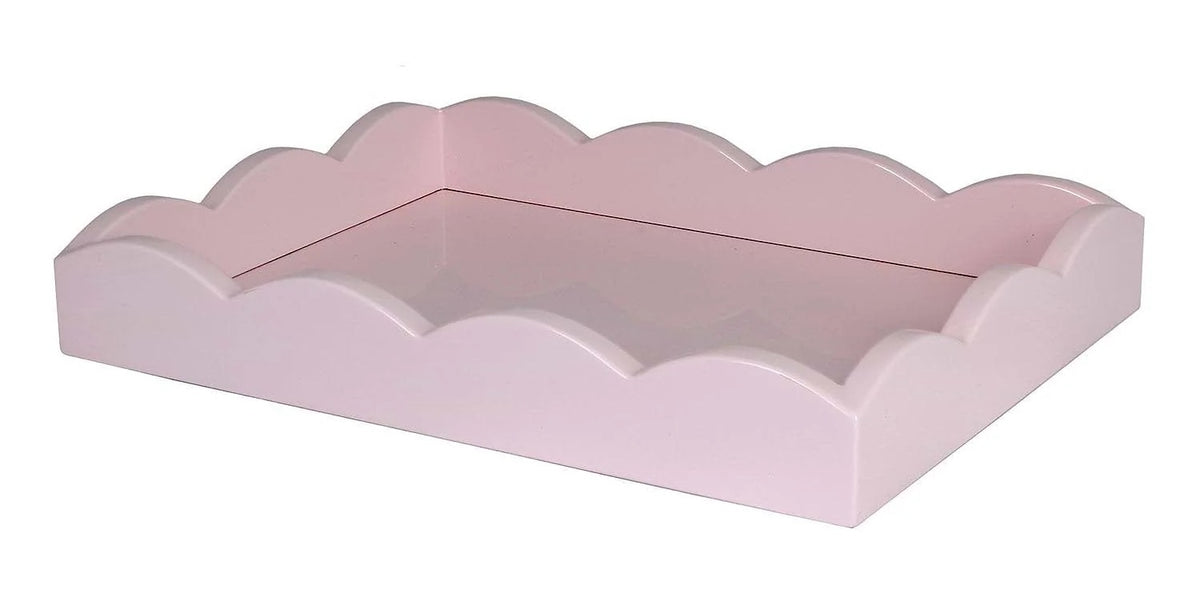 Small Scalloped Vanity Tray - Pale Pink