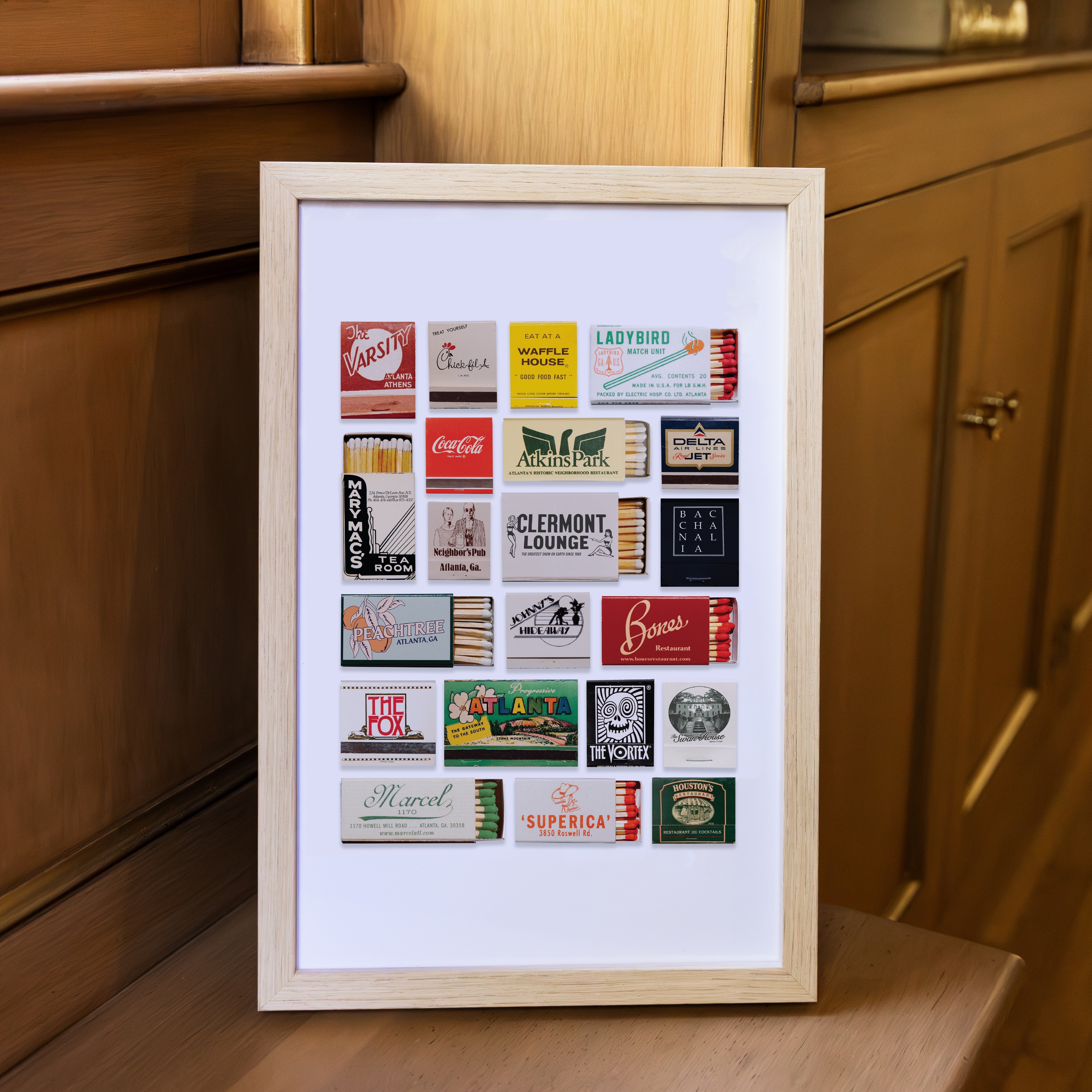 Atlanta Matchbook Collage Poster