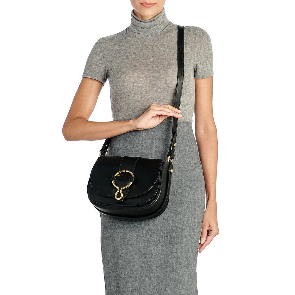 CONSUELO SADDLE LARGE - BLACK