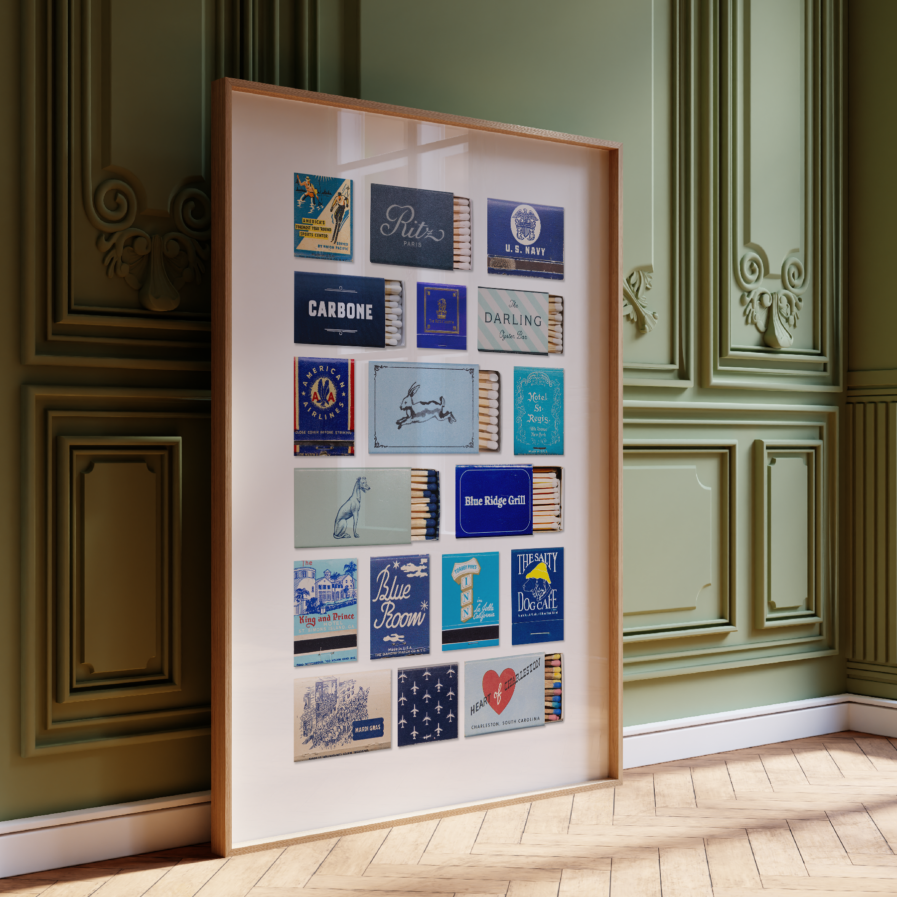 Blue Collage Poster