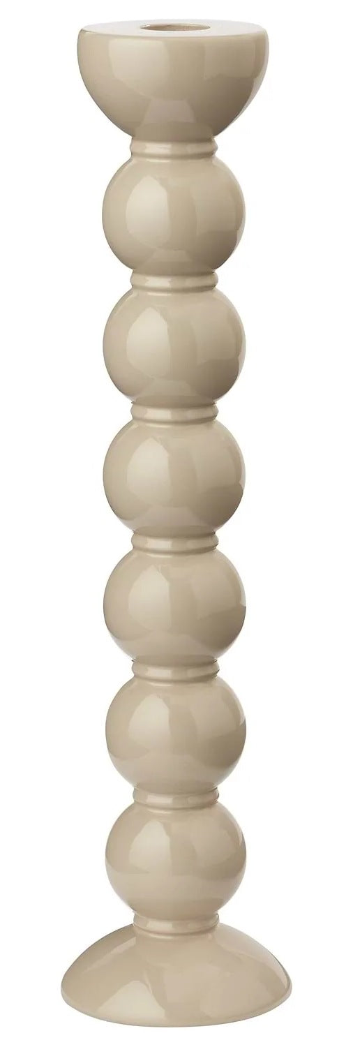Extra Tall Bobbin Candlestick - Cappuccino