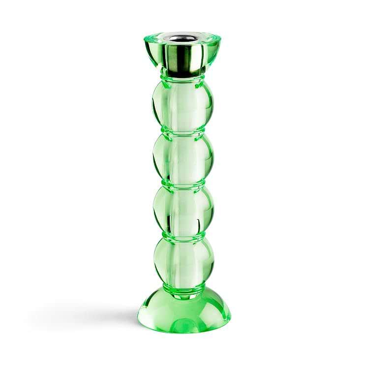 Icy Bobbin Candlestick Green - 23cm