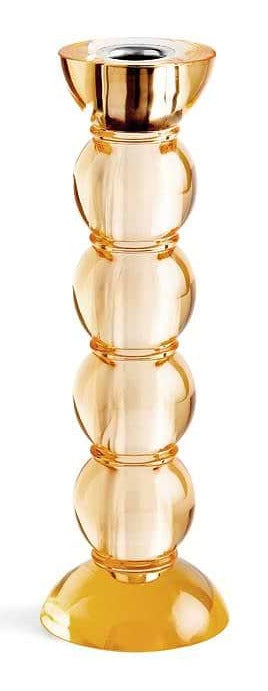 Tall Icy Bobbin Candlestick - Orange