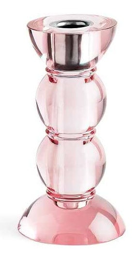 Medium Icy Bobbin Candlestick - Pink