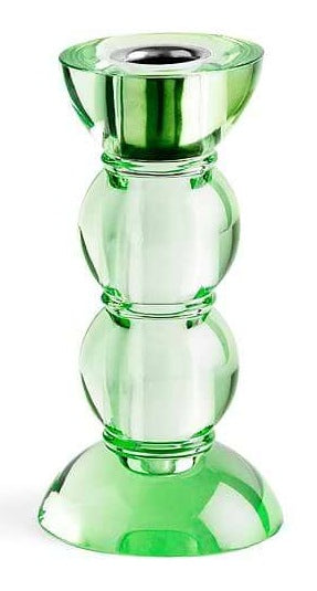 Medium Icy Bobbin Candlestick - Green