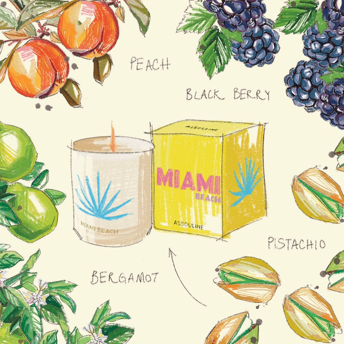 Miami Beach-Travel From Home Scented Candle