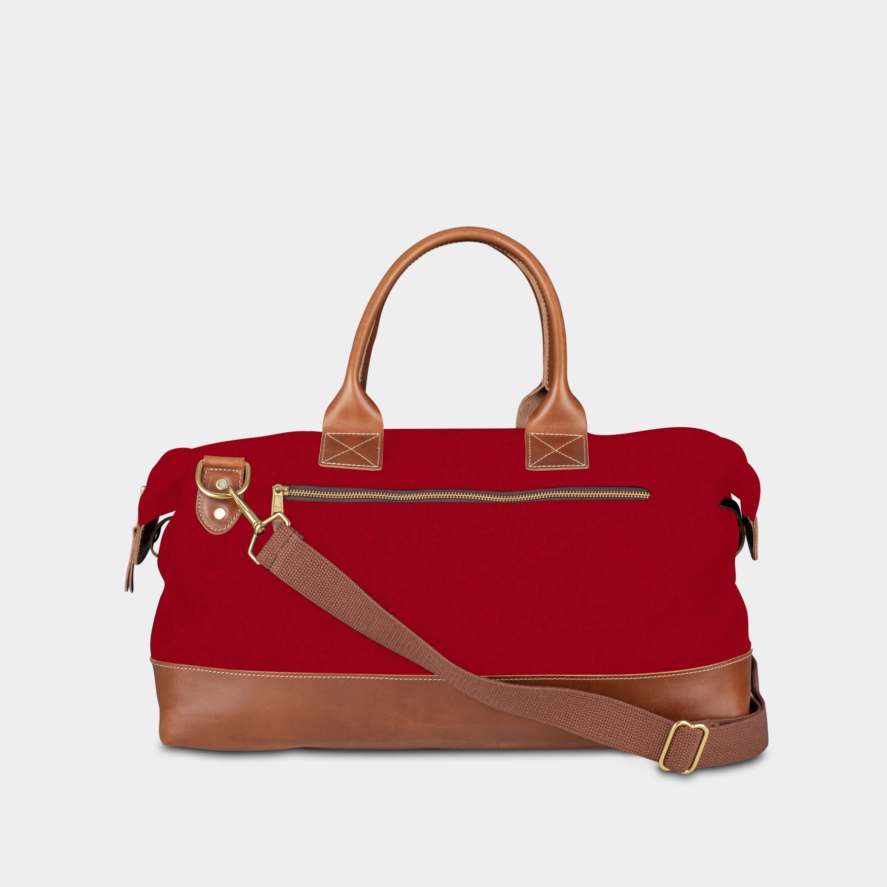 Alabama "A" Weekender Duffle Bag in Crimson White outline A