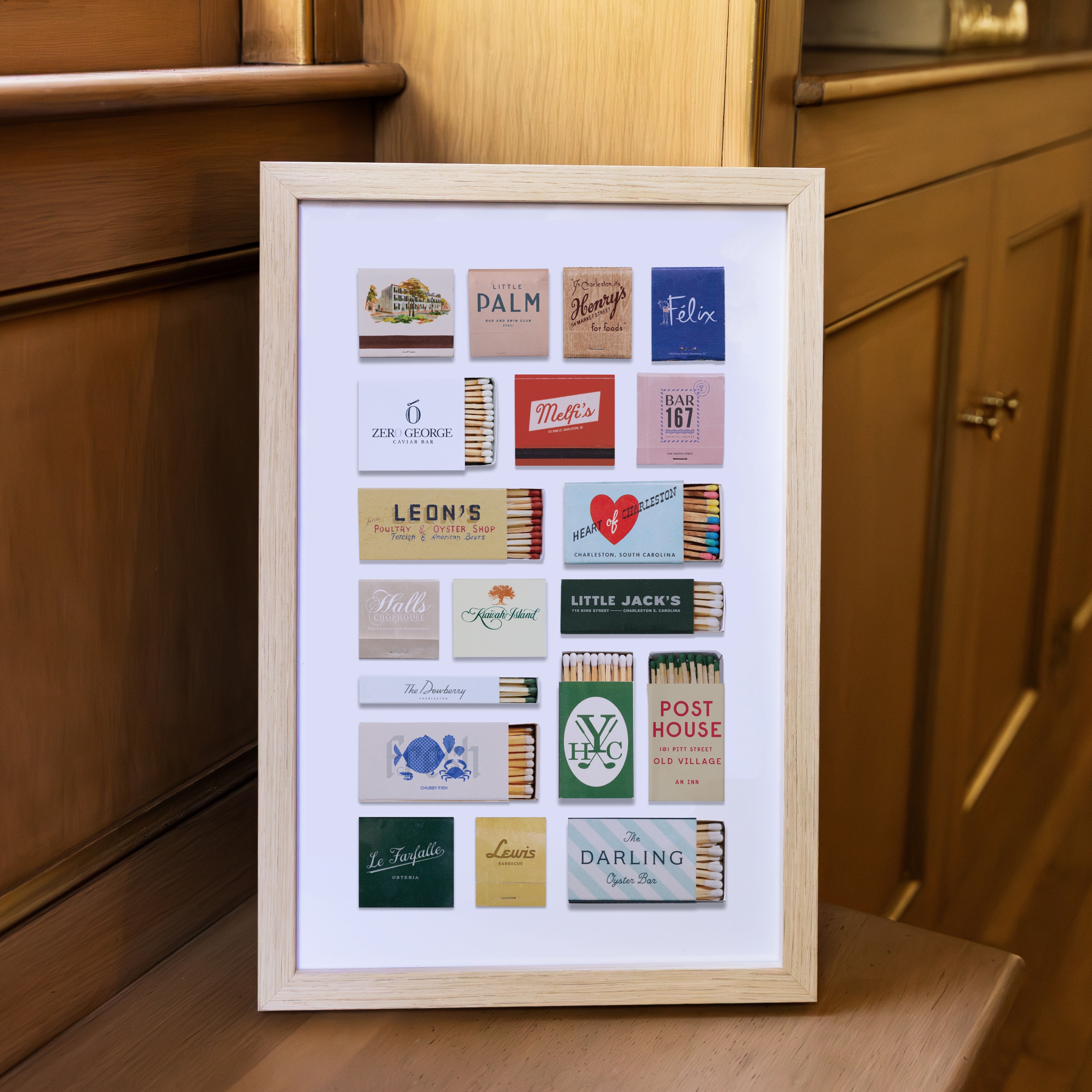 Charleston Matchbook Collage Poster
