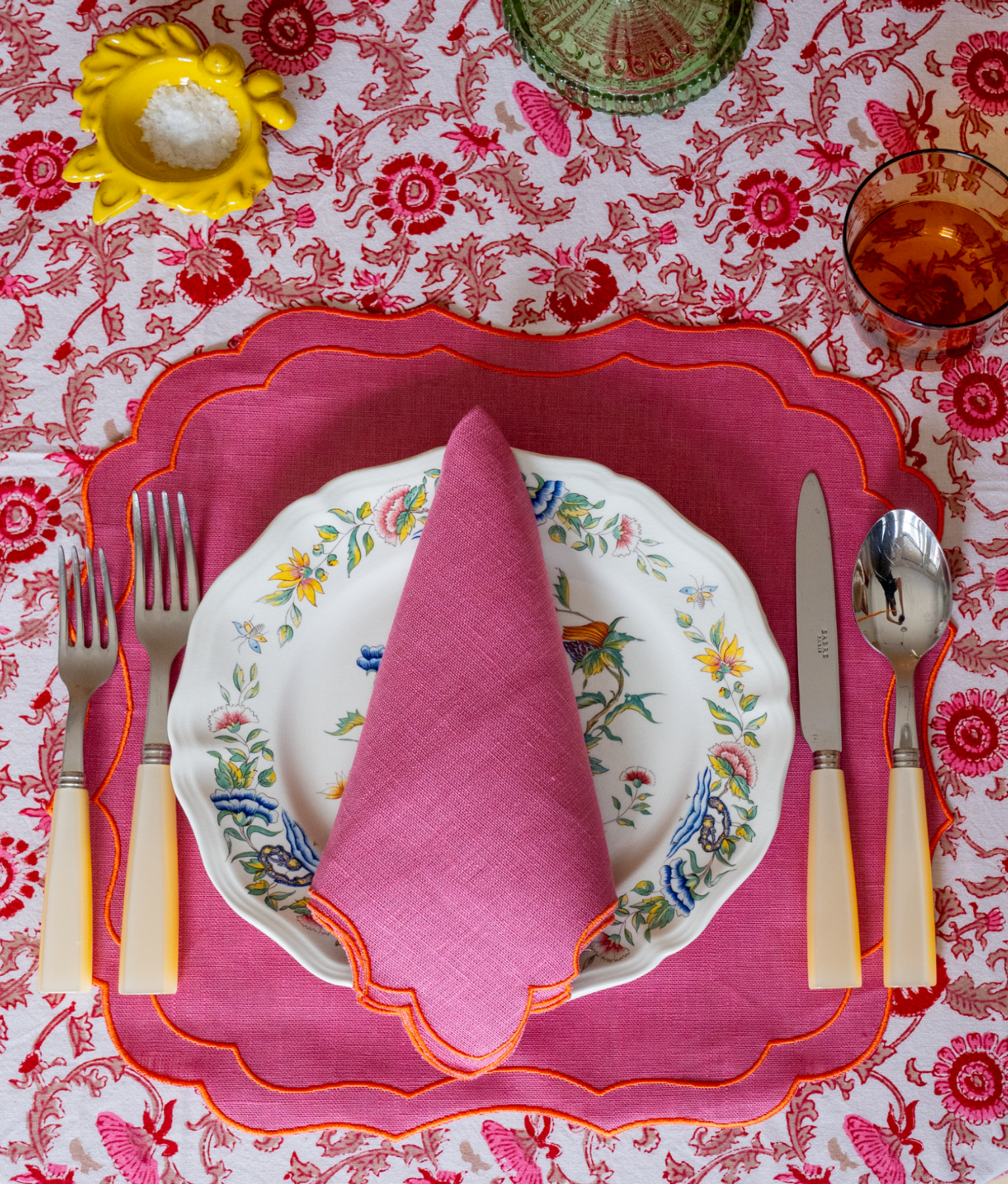 Cassis / Ambra Angelina Linen Napkins