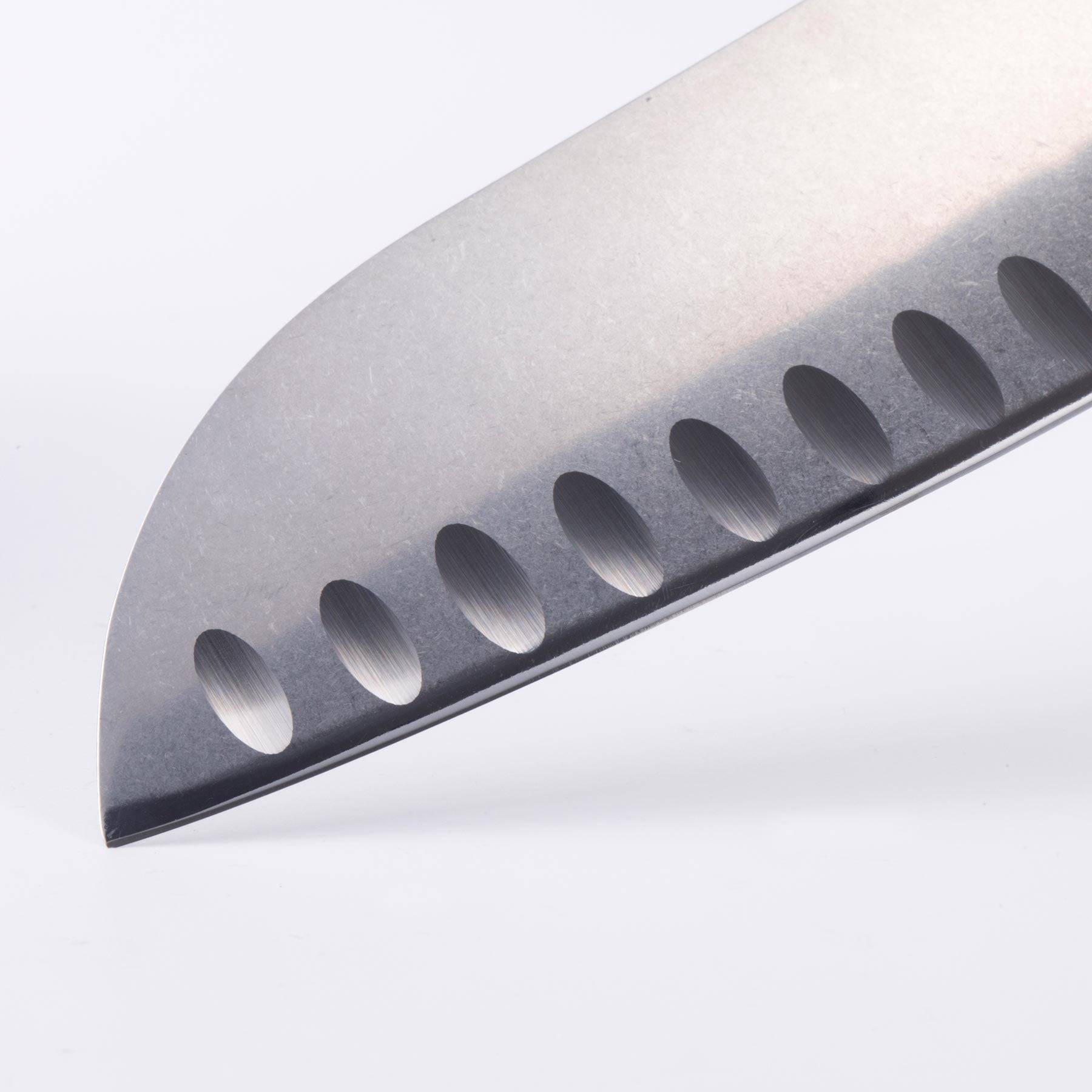 Custom Red Kullens Santoku Knife - 7"