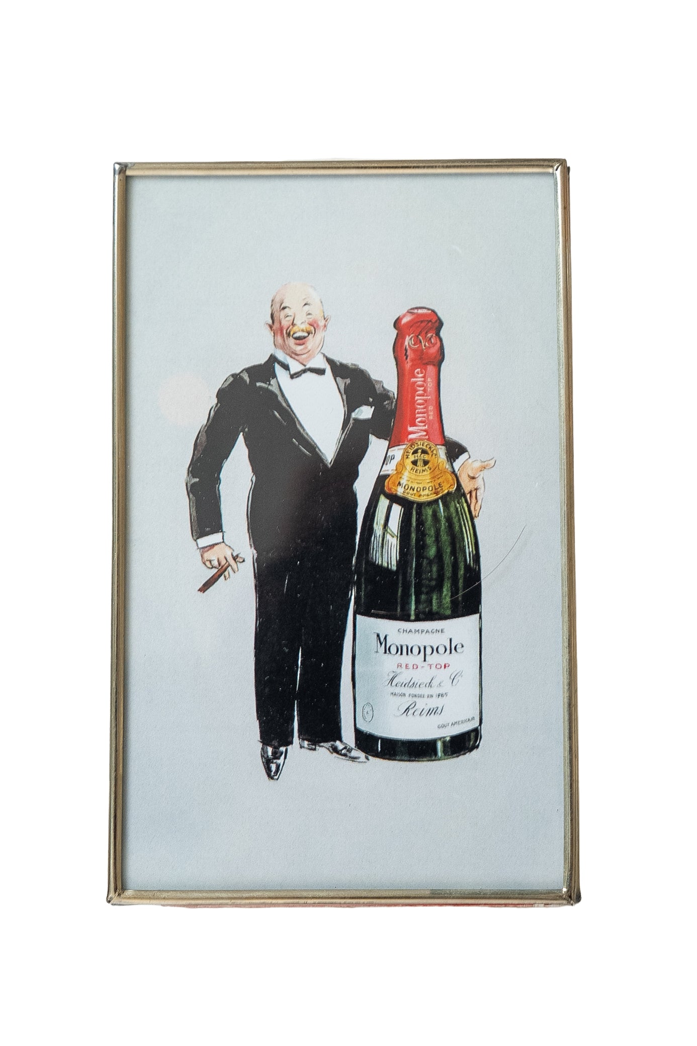 Man with Champagne Matchbox Cover