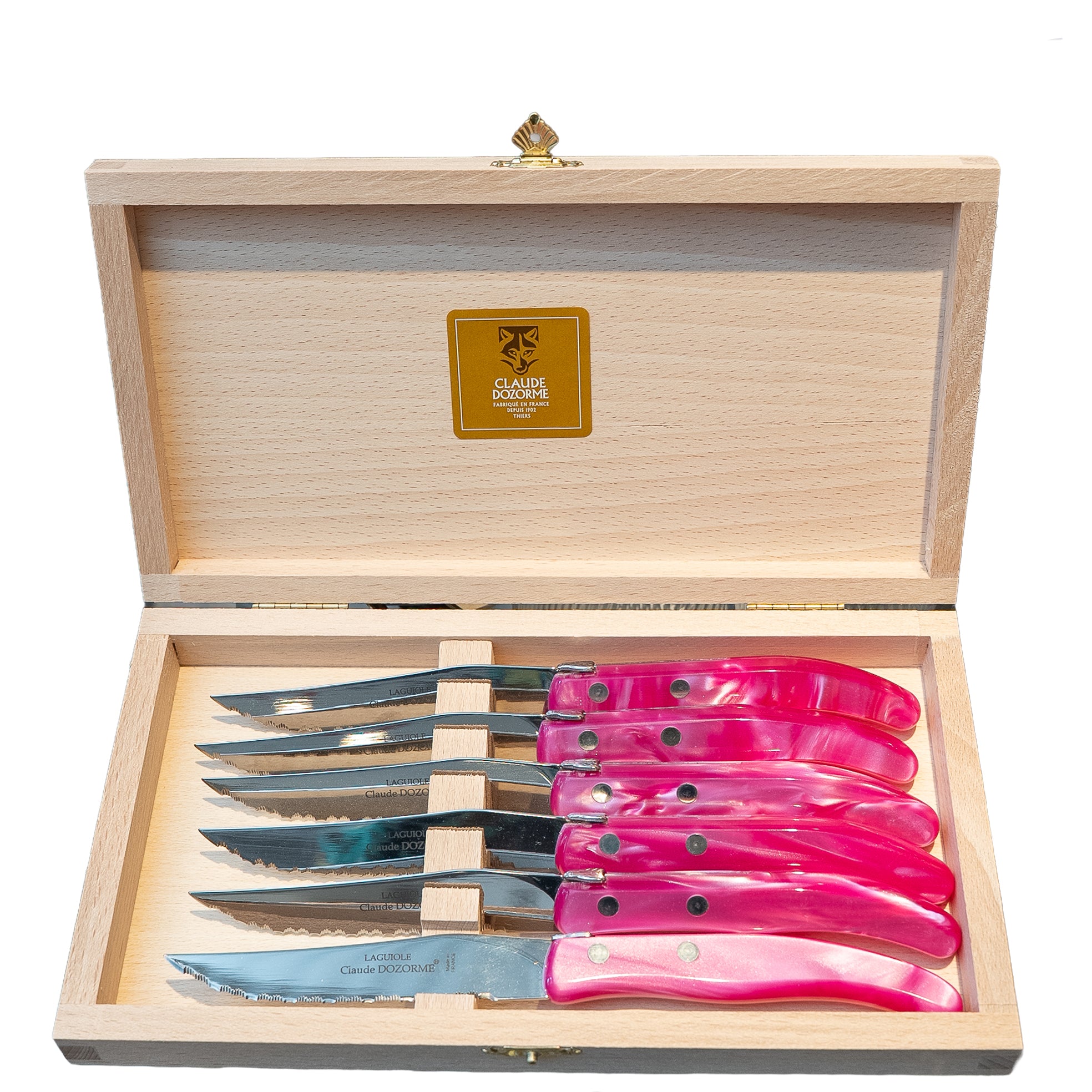 Box of 6 Pink Steak Knives